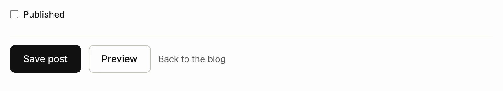 Published and Save post at the foot of a post
