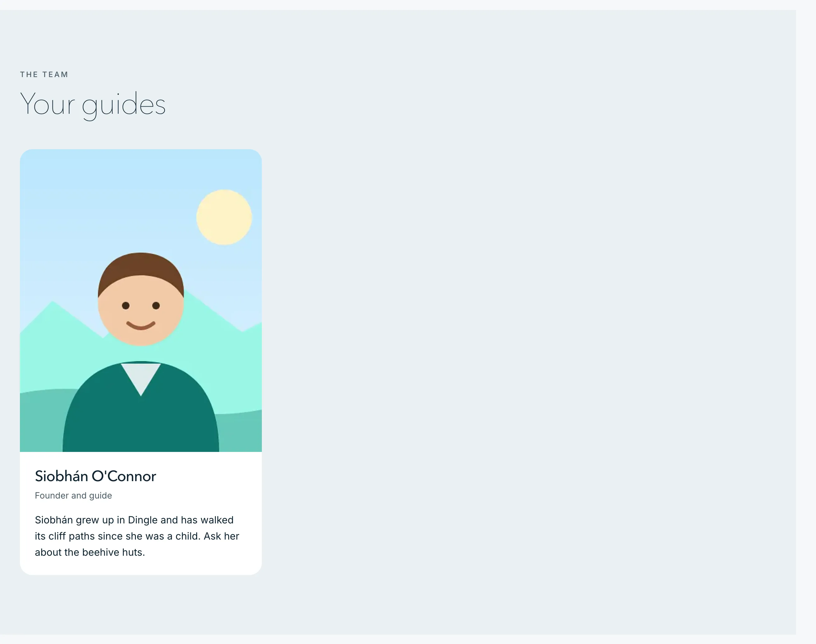 Your guides on the About page